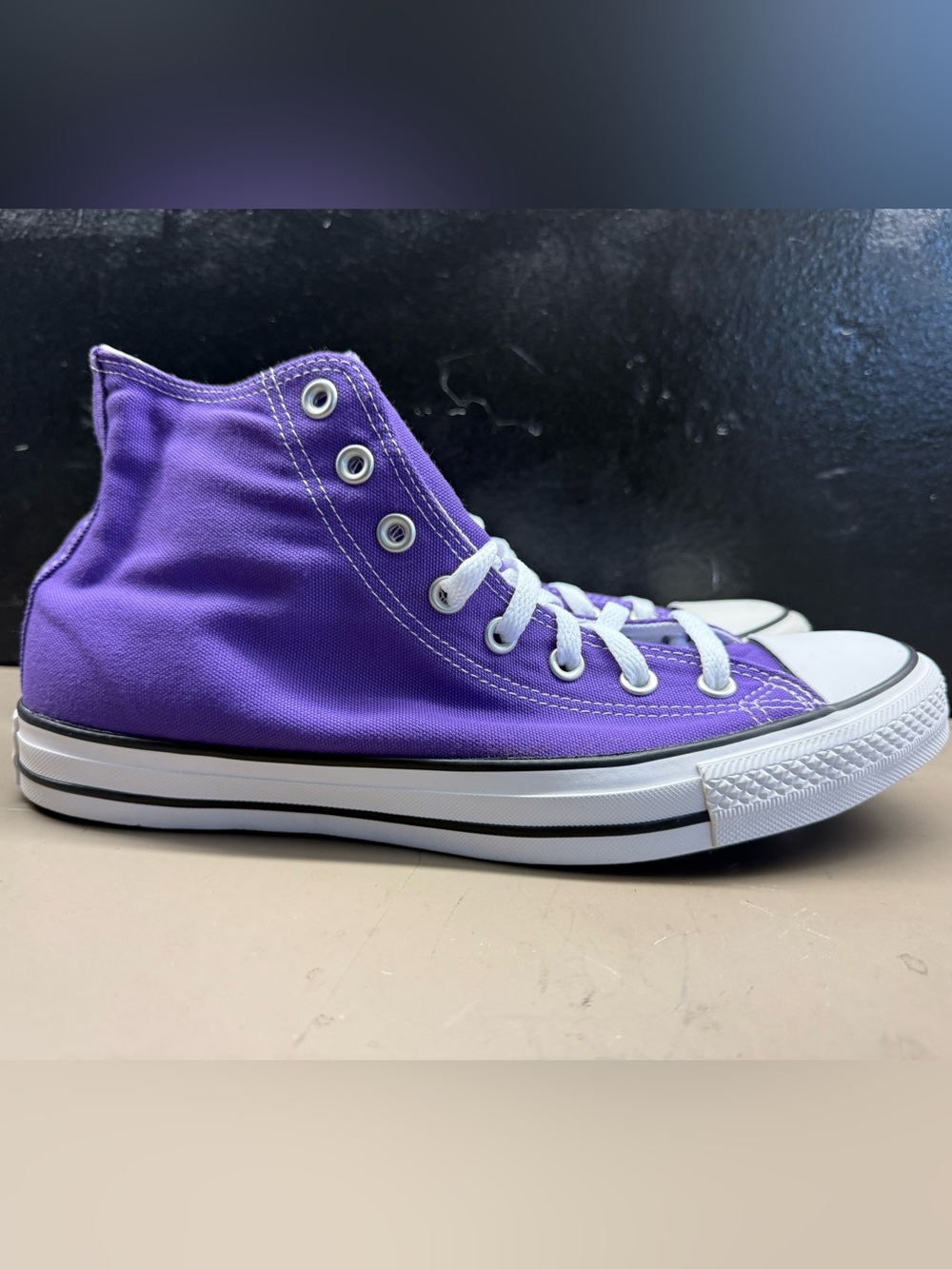 New Unisex Converse All Star Hi Top Electric Purple 137833F Size Men 10/Women 12